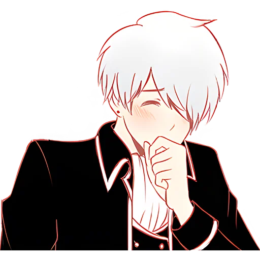 Silver Hair Boy Telegram Sticker #3 - Silver Hair Boy #3