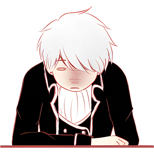 Silver Hair Boy Telegram Sticker #4 - Silver Hair Boy #4