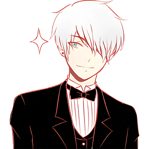 Silver Hair Boy Telegram Sticker #8 - Silver Hair Boy #8