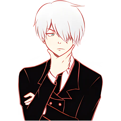 Silver Hair Boy Telegram Sticker #10 - Silver Hair Boy #10