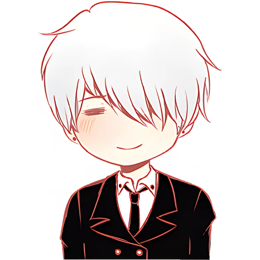 Silver Hair Boy Telegram Sticker #12 - Silver Hair Boy #12