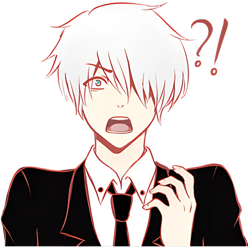 Silver Hair Boy Telegram Sticker #15 - Silver Hair Boy #15