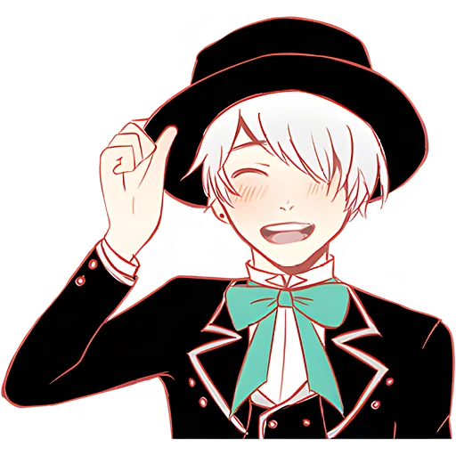 Silver Hair Boy Telegram Sticker #18 - Silver Hair Boy #18