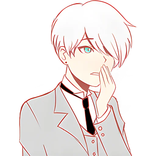 Silver Hair Boy Telegram Sticker #21 - Silver Hair Boy #21