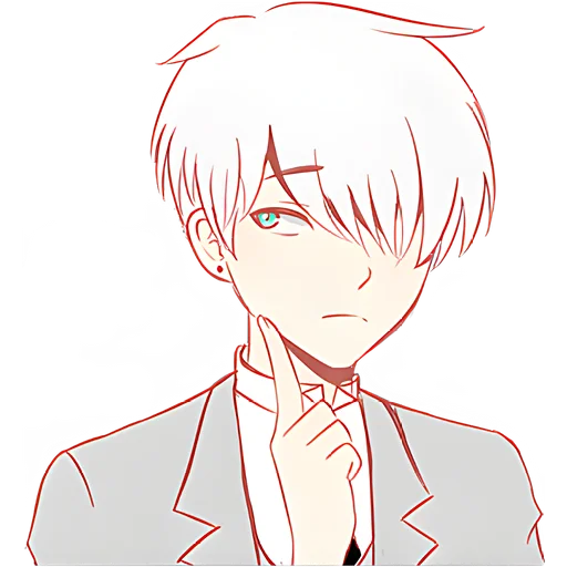 Silver Hair Boy Telegram Sticker #22 - Silver Hair Boy #22