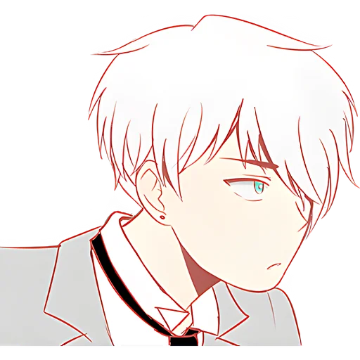 Silver Hair Boy Telegram Sticker #24 - Silver Hair Boy #24