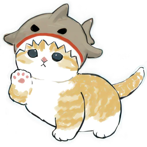 Shark Hat Cats Telegram Sticker #7 - Shark Hat Cats #7