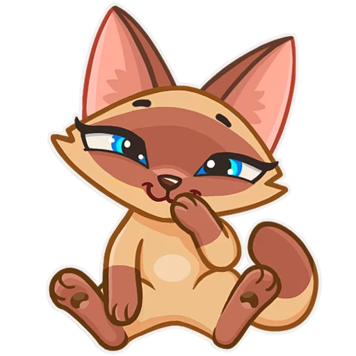 Siamese Kitty Telegram Sticker #7 - Siamese Kitty #7