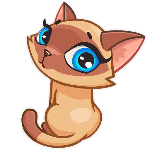 Siamese Kitty Telegram Sticker #12 - Siamese Kitty #12