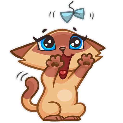 Siamese Kitty Telegram Sticker #23 - Siamese Kitty #23
