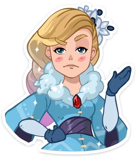 Snow Maiden Stickers Telegram Sticker #13 - Snow Maiden Stickers #13