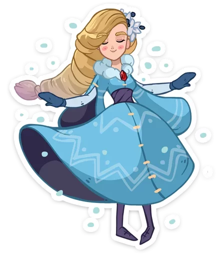 Snow Maiden Stickers Telegram Sticker #21 - Snow Maiden Stickers #21