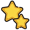 Golden Star Rating & Badge Icons Emoji Set Telegram Sticker #21 - Golden Star Rating & Badge Icons Emoji Set #21