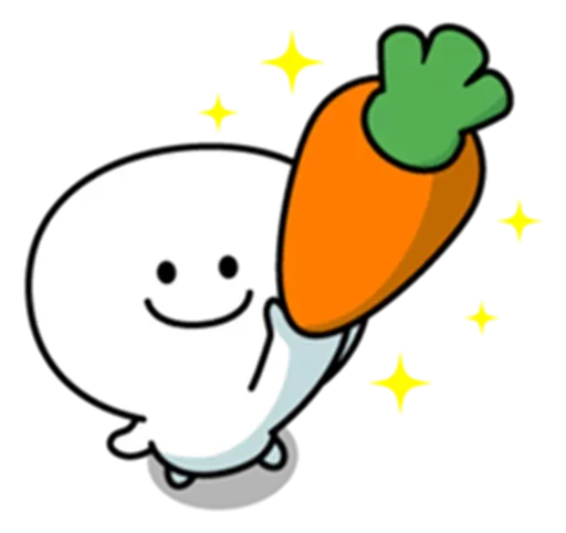 Tiny Character and Carrot
