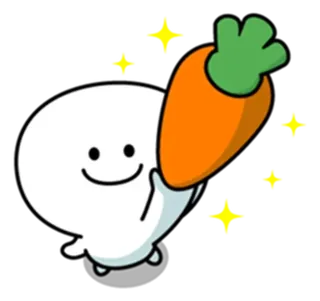 Tiny Character and Carrot