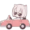 Summer Minineko Cat Girl Emoji Telegram Sticker #19 - Summer Minineko Cat Girl Emoji #19