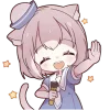 Summer Minineko Cat Girl Emoji Telegram Sticker #22 - Summer Minineko Cat Girl Emoji #22