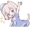 Summer Minineko Cat Girl Emoji Telegram Sticker #24 - Summer Minineko Cat Girl Emoji #24