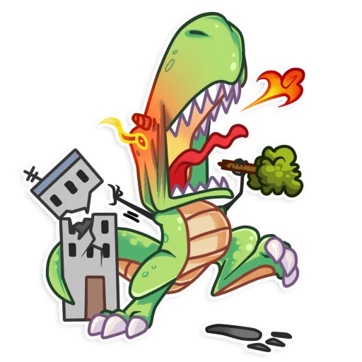 The almost good Dinosaur Telegram Sticker #9 - The almost good Dinosaur #9