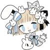 Cute Bunny Rabbit Emoji Telegram Sticker #1 - Cute Bunny Rabbit Emoji #1