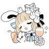 Cute Bunny Rabbit Emoji Telegram Sticker #2 - Cute Bunny Rabbit Emoji #2