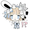 Cute Bunny Rabbit Emoji Telegram Sticker #7 - Cute Bunny Rabbit Emoji #7