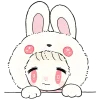 Cute Bunny Rabbit Emoji Telegram Sticker #19 - Cute Bunny Rabbit Emoji #19