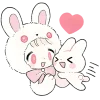 Cute Bunny Rabbit Emoji Telegram Sticker #22 - Cute Bunny Rabbit Emoji #22