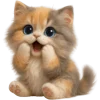 Cute Kitten Emoji Telegram Sticker #8 - Cute Kitten Emoji #8