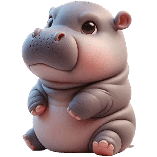 Baby Hippo Telegram Sticker #14 - Baby Hippo #14