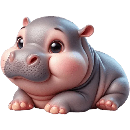 Baby Hippo Telegram Sticker #17 - Baby Hippo #17