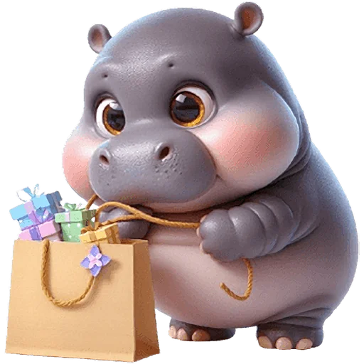 Baby Hippo Telegram Sticker #24 - Baby Hippo #24