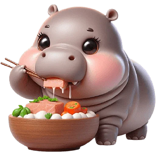 Baby Hippo Telegram Sticker #25 - Baby Hippo #25