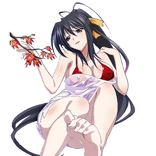 Akeno Himejima Anime Character Moods Stickers Telegram Sticker #2 - Akeno Himejima Anime Character Moods Stickers #2
