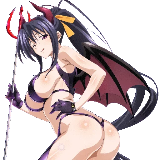 Akeno Himejima Anime Character Moods Stickers Telegram Sticker #4 - Akeno Himejima Anime Character Moods Stickers #4