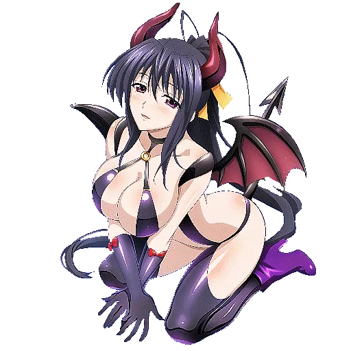 Akeno Himejima Anime Character Moods Stickers Telegram Sticker #5 - Akeno Himejima Anime Character Moods Stickers #5