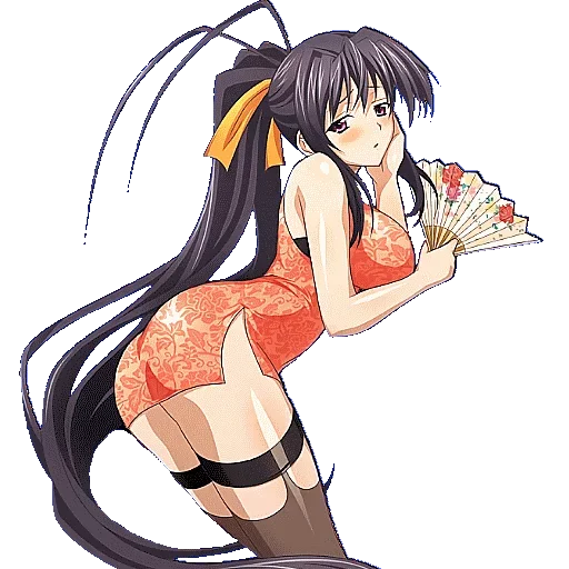 Akeno Himejima Anime Character Moods Stickers Telegram Sticker #6 - Akeno Himejima Anime Character Moods Stickers #6