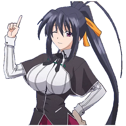 Akeno Himejima Anime Character Moods Stickers Telegram Sticker #15 - Akeno Himejima Anime Character Moods Stickers #15