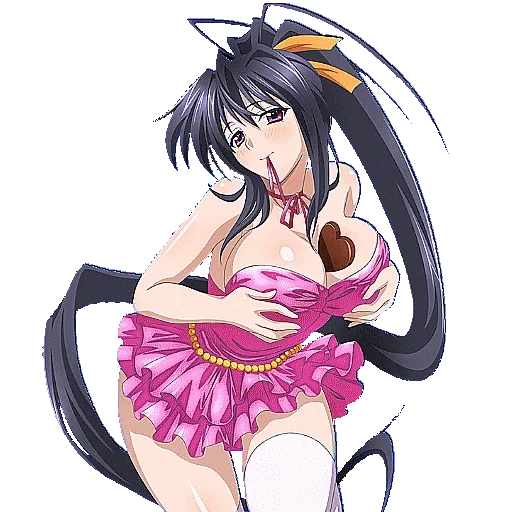 Akeno Himejima Anime Character Moods Stickers Telegram Sticker #18 - Akeno Himejima Anime Character Moods Stickers #18