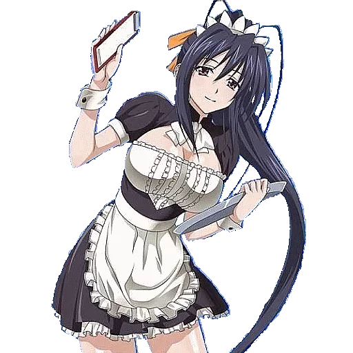 Akeno Himejima Anime Character Moods Stickers Telegram Sticker #22 - Akeno Himejima Anime Character Moods Stickers #22