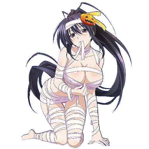 Akeno Himejima Anime Character Moods Stickers Telegram Sticker #25 - Akeno Himejima Anime Character Moods Stickers #25