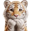 Very Cute Tiger Emoji Telegram Sticker #2 - Very Cute Tiger Emoji #2