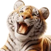 Very Cute Tiger Emoji Telegram Sticker #24 - Very Cute Tiger Emoji #24