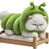 White Cat Green Tea Worm Emoji Telegram Sticker #14 - White Cat Green Tea Worm Emoji #14