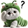 White Cat Green Tea Worm Emoji Telegram Sticker #15 - White Cat Green Tea Worm Emoji #15