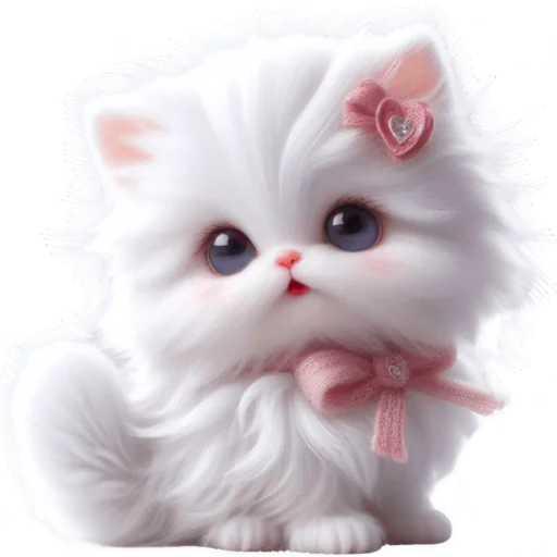 Lovely White Kitten