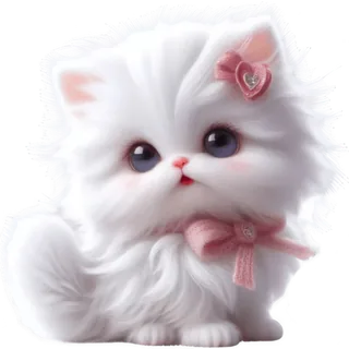 Lovely White Kitten