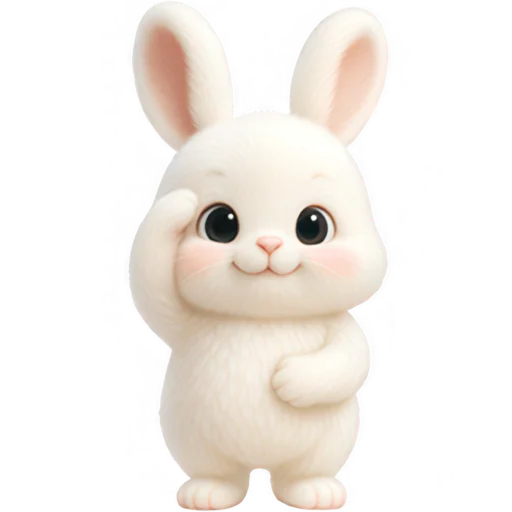 Fluffy White Bunny