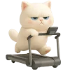 White Kitt Emoji Telegram Sticker #14 - White Kitt Emoji #14