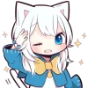 White Kitten Girl Emoji